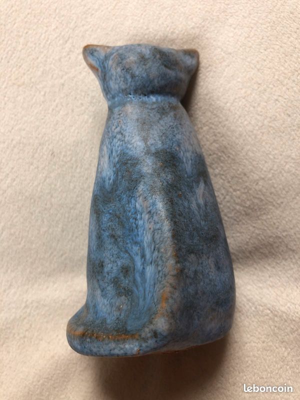 Chat bleu en céramique TBE (image 9)