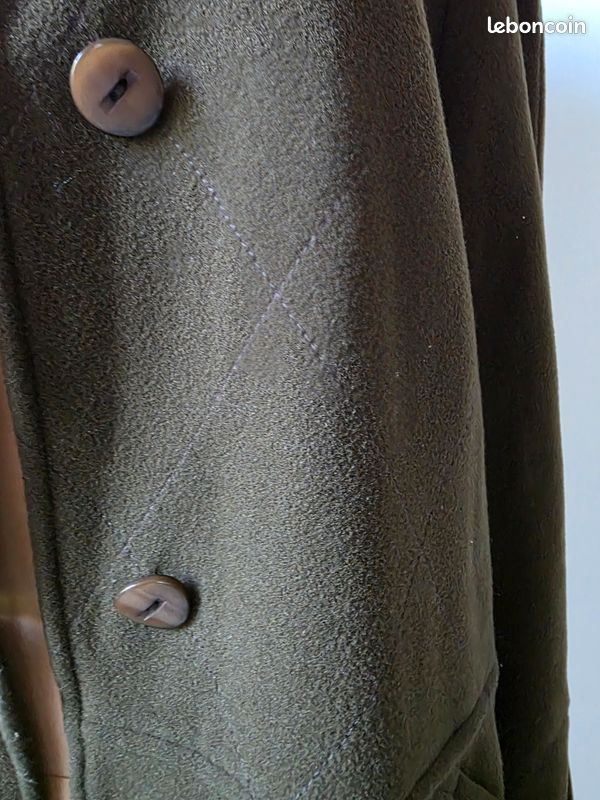 Manteau couleur olive laine & Cachemire🍒vintage 90🍒taille 40 non négociable (image 7)