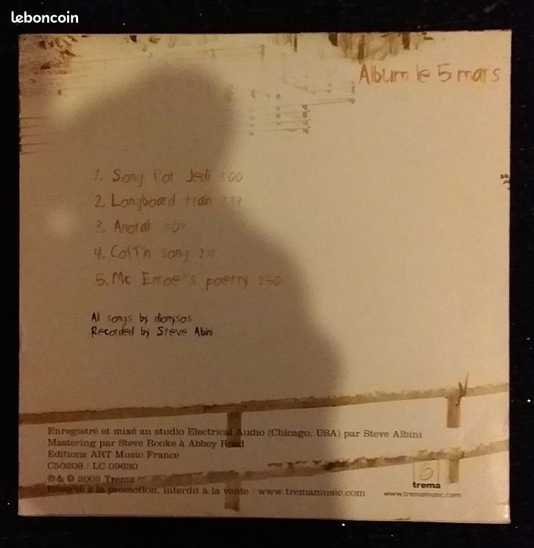 CD promo 5 titres Dionysos Western sous la neige (image 3)