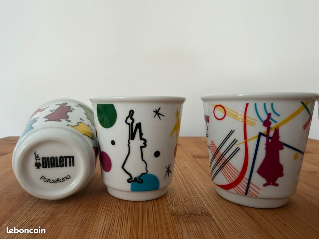 4 Tasses Expresso Céramique 190ml - Set Tasses Café Thé Design Élégant Vintage Tasses Thé Cappuccino