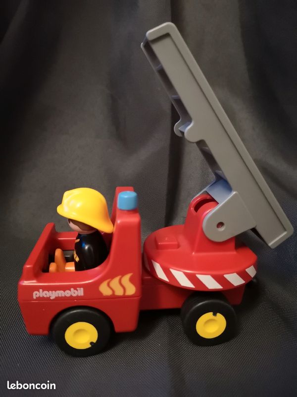 Playmobil 123 camion de pompier et son personnage Jeux Jouets