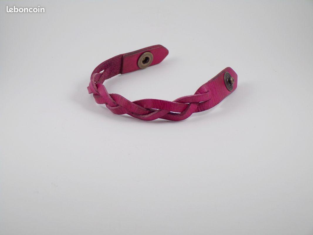 Bracelets tressé en cuir 3 brins (image 2)