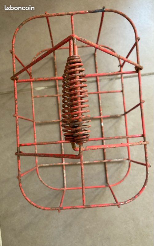 Porte-bouteille en plastique orange vintage pour 6 bouteilles
