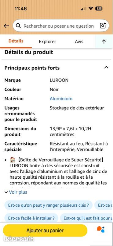 Boîte à clé « luroon » (image 7)
