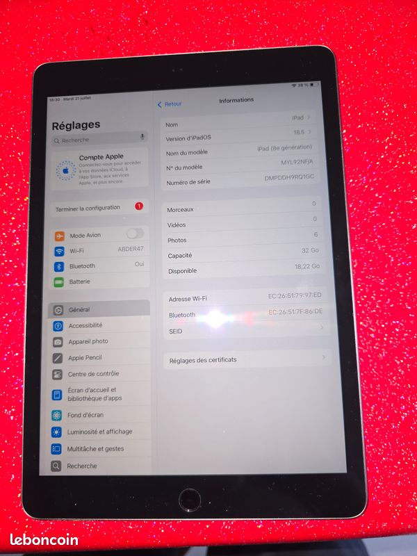 IPad 6è, 7è, 8è, 9è Géné. Autres Tablettes Samsung, Lenovo Asus, Surfaces.. (image 17)
