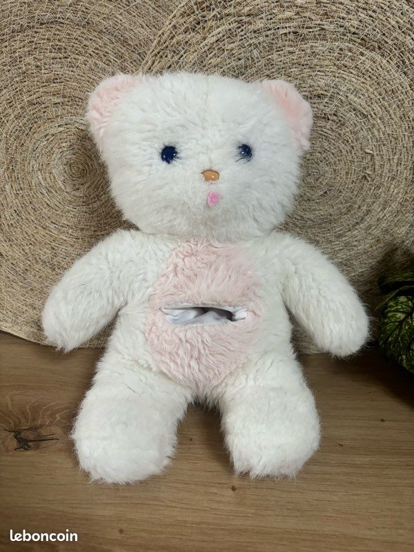 Ancienne peluche chien rose blanc poochie mattel 1984 - Collection
