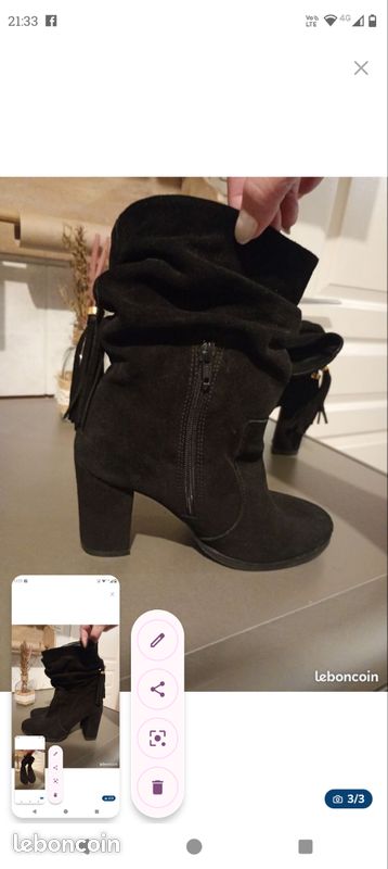 Bottes noires femme (image 2)