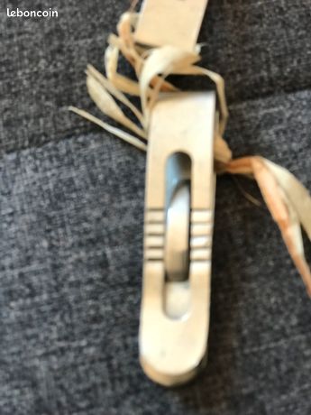 Pince à Pantalon Vélo Ancienne – 1900, Argent, Fabrication Française, Old Bike Clip
