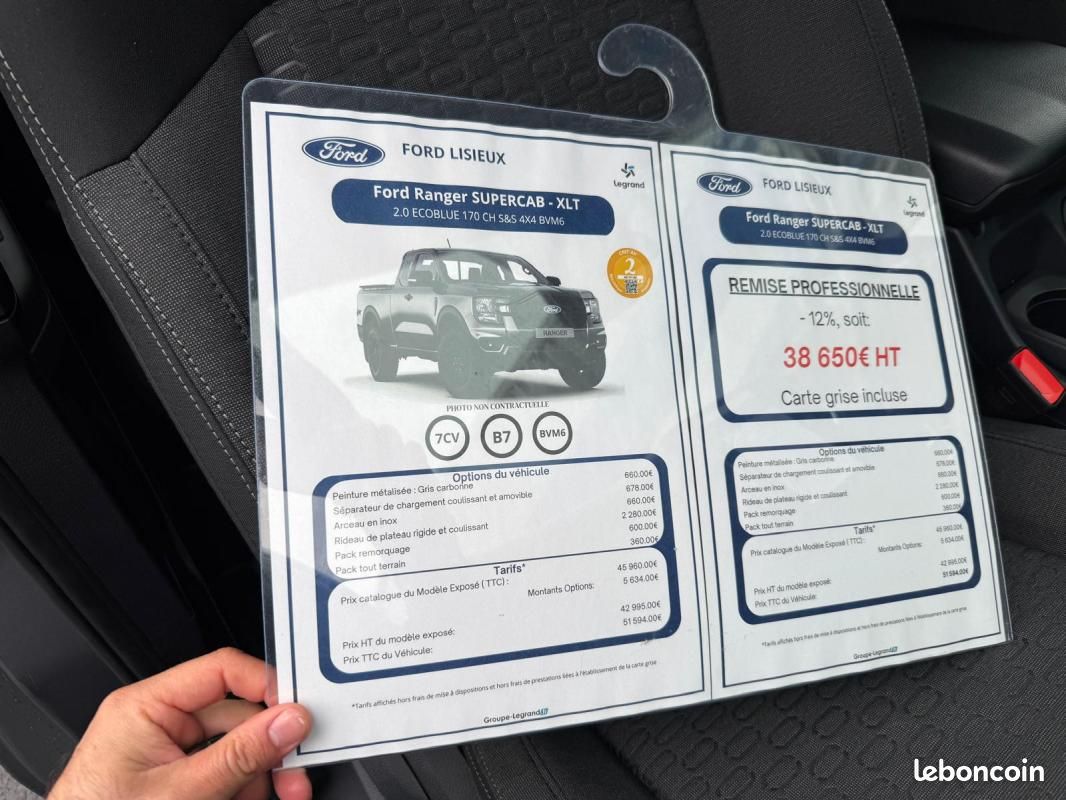 Ford Ranger SUPERCAB XLT 2.0 ECOBLUE 170ch 4X4 (image 2)