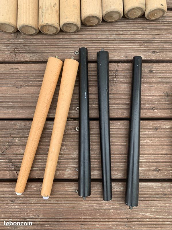Lot de pied en bois pour lit table basse 2 / pièce (image 3)