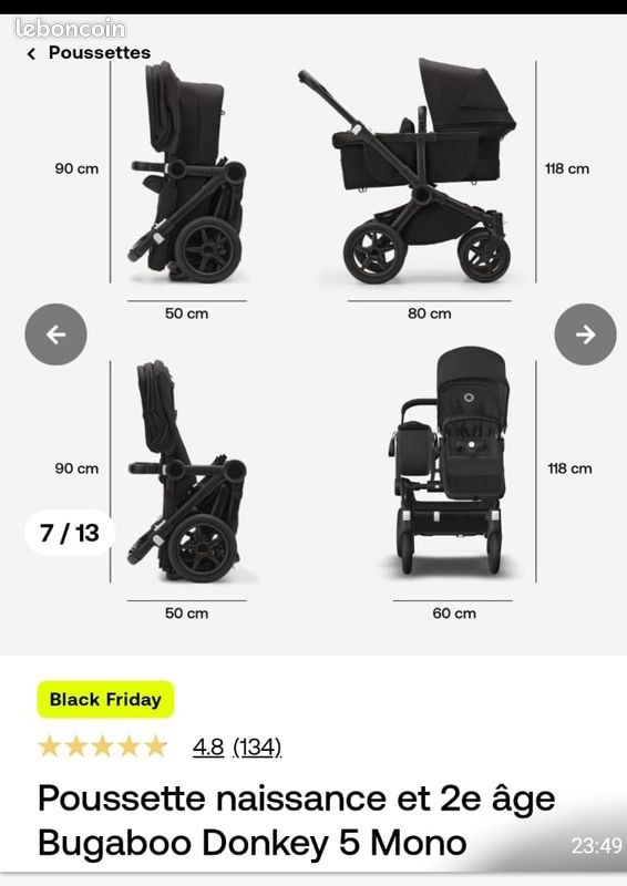 Poussette evolutif Bugaboo donkey (image 2)