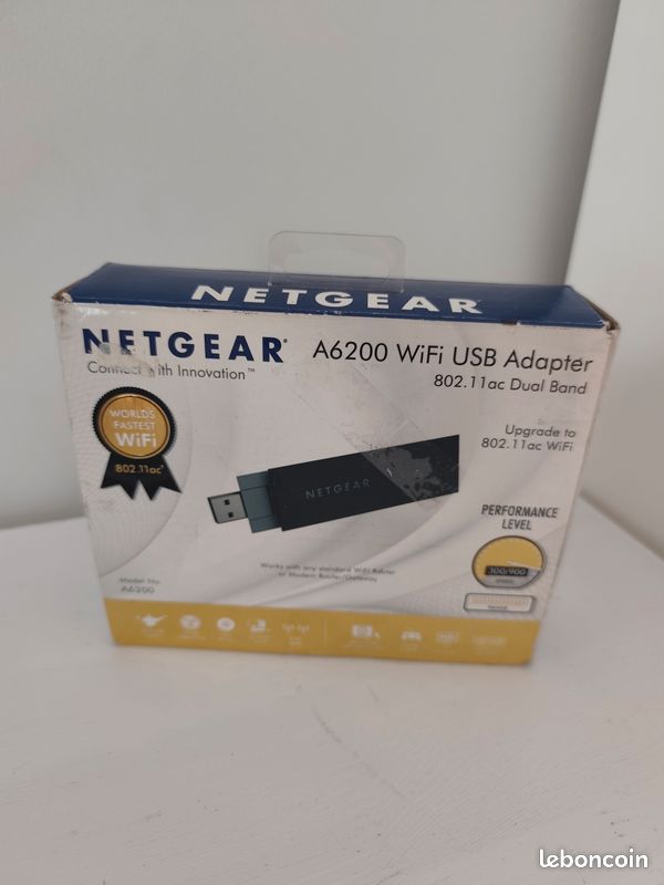 Clé WiFi USB NETGEAR A6200 – Dual Band 802.11ac AC1200 (image 1)