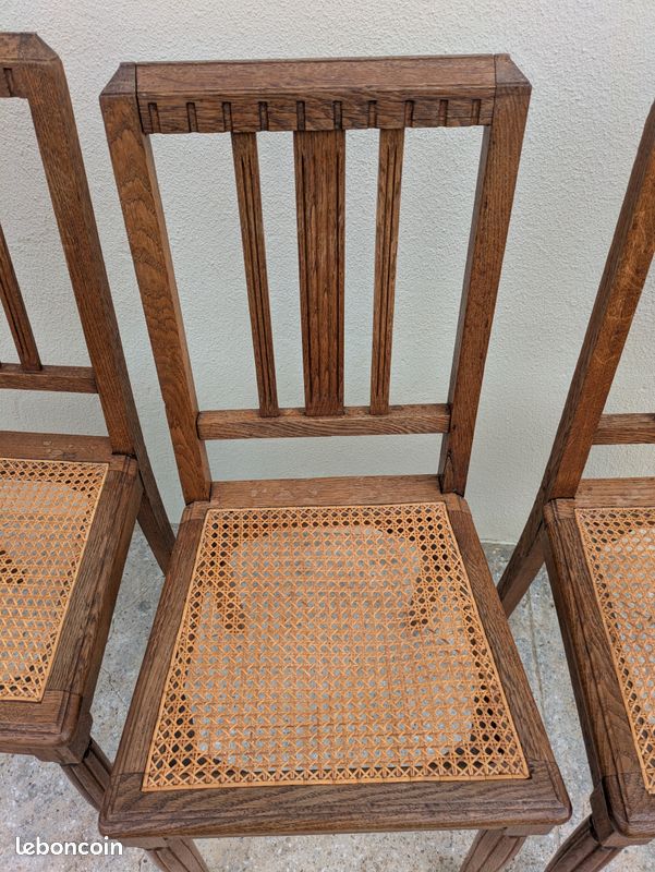 4 chaises cannées (image 3)