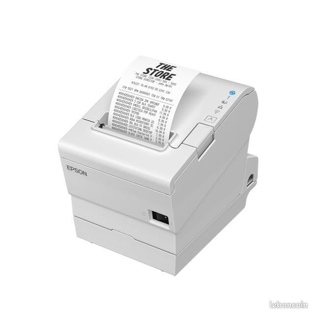 Imprimante ticket Epson TM-T88VII BLANC (image 1)