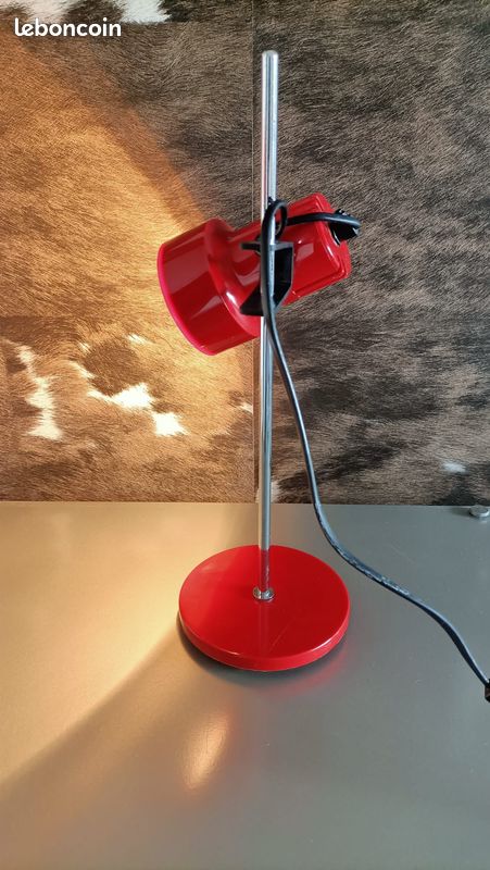 Lampe rouge pour table de nuit pop vintage (image 4)