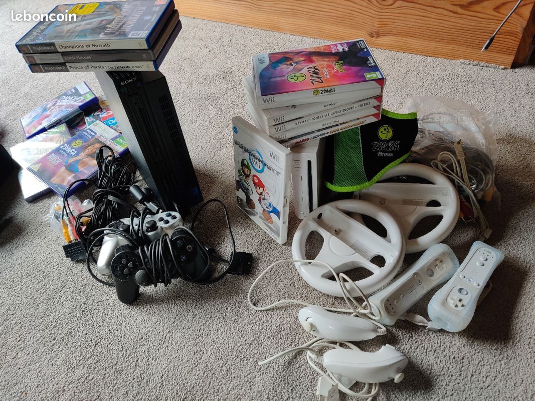Lot 3 consoles : microsoft xbox 360 + nintendo wii + playstation ps2 (image 3)