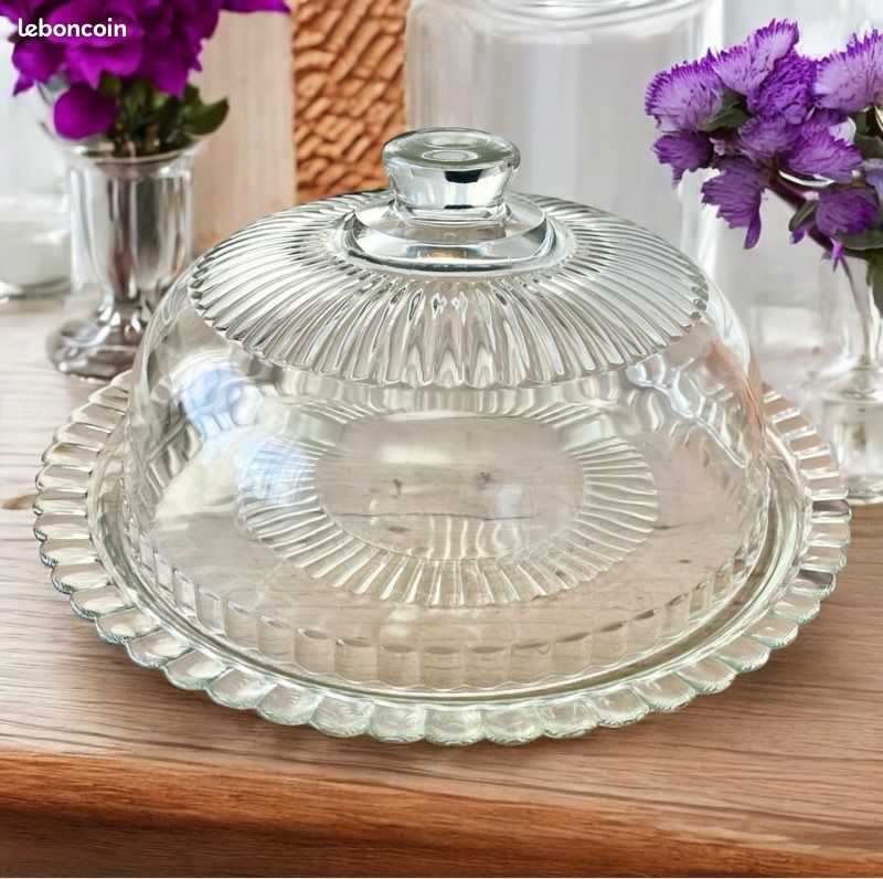 Cloche à Fromage Luminarc Vintage Années 80 - Verre Transparent - Bon état