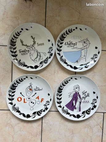 Assiette Plate Incassable La Reine Des Neiges Elsa - Vaisselle Enfant Disney Diamètre 20,5 Cm Pour Repas Et Pique-Niques