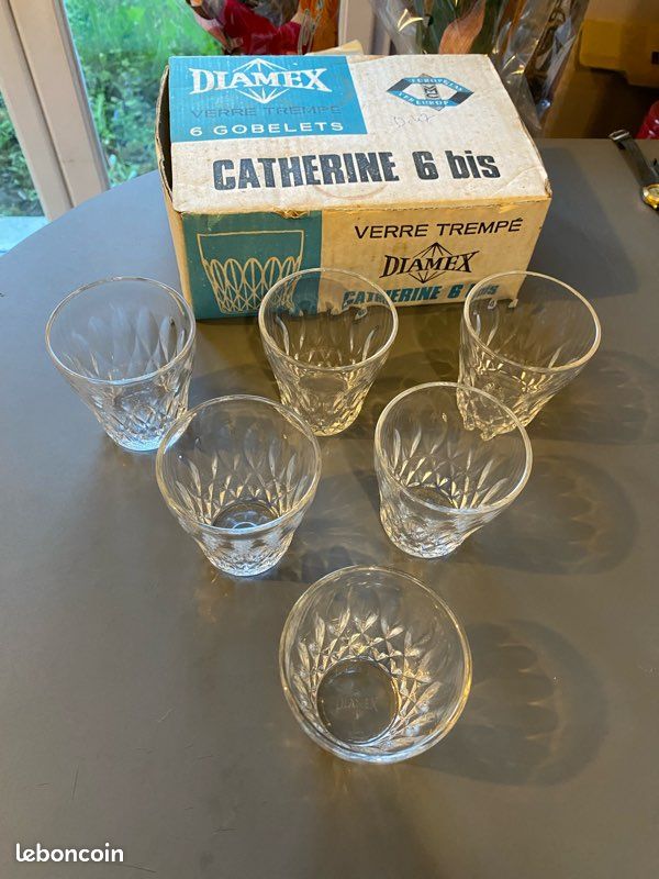 Lot De 8 Verres Duralex Vintage - Tasse Cantine 8.2 Cm - Occasion
