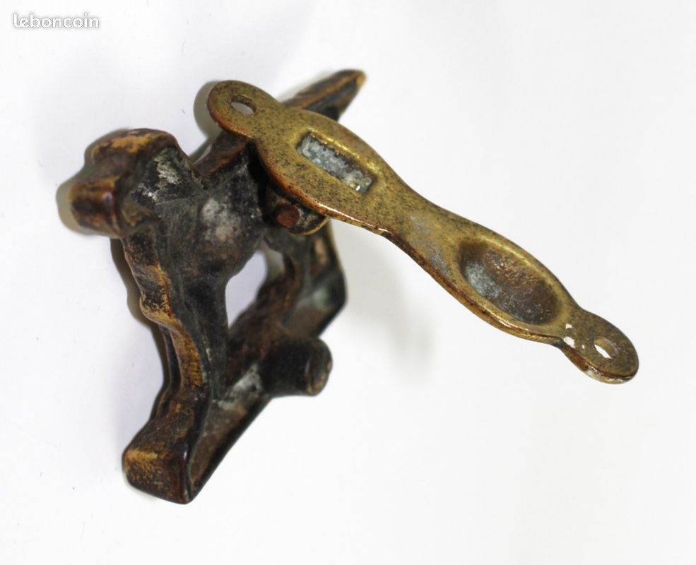Heurtoir de porte chiens en bronze ou laiton doré (image 9)