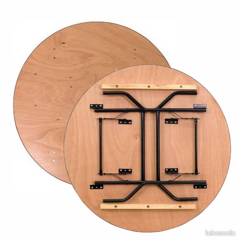 Promo Table en bois pliante professionnelle 152cm (image 3)
