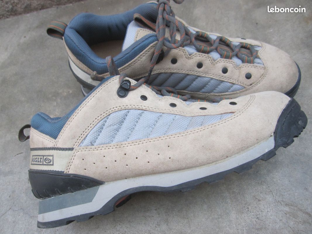 Chaussures De Marche Aigle - Pointure 44 - Beige/Noir - Occasion Très Bon état