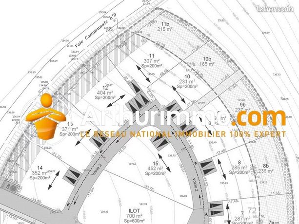Terrain 452 m² Saint-Yvi