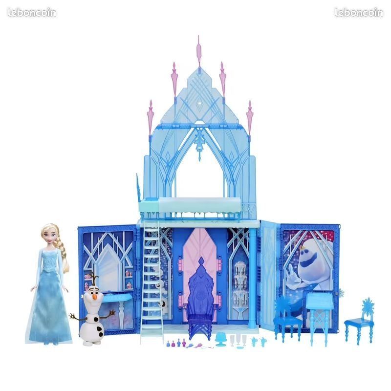 Coffret Disney La Reine des neiges 2, Palais de glace d'Elsa, poupées Elsa et Olaf, coffret château, pour enfants, à partir de 3 ans, neuf (image 3)