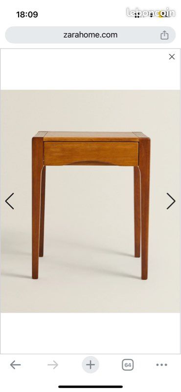 2x tables de chevet neuve en chêne Zara home (image 1)