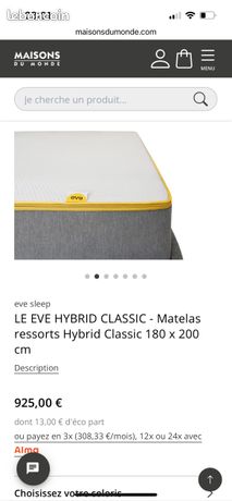 Matelas mousse Classic 140 x 200 cm LE EVE CLASSIC