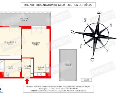 Appartement 181 220 € - 44 m²