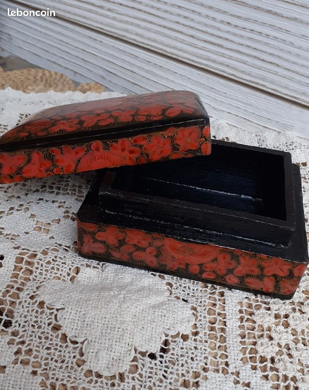 Boîte en bois verni bijoux ou autre Ancienne (image 5)