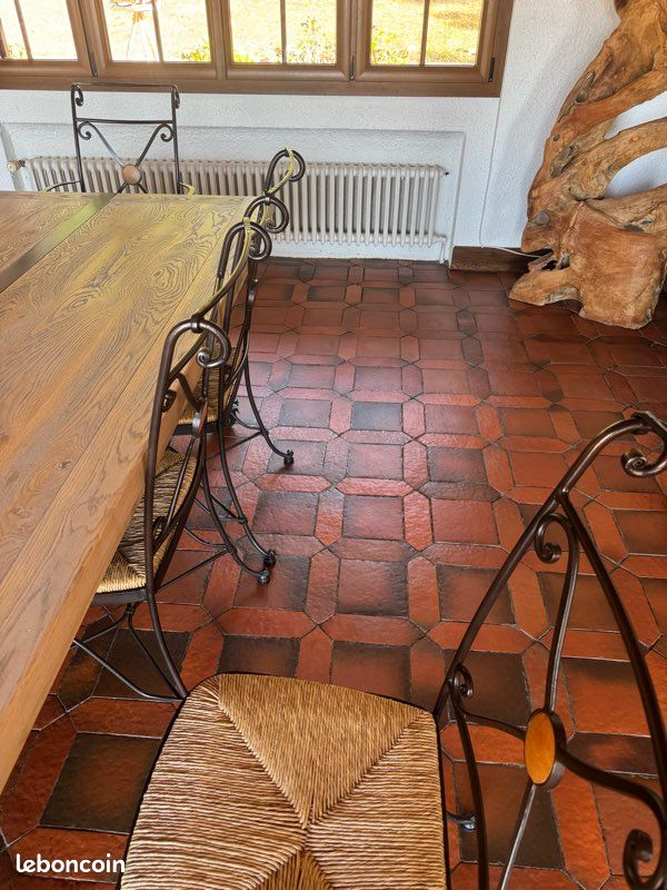Chaise fer forgé et paille neuve (image 4)