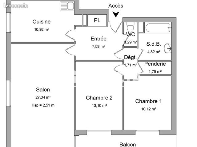 Appartement 3 pièces 78 m² · à Saint-Martin-d'Hères · 78 m² · 750 €/mois