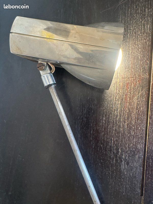 Lampe vintage Space Age chromée orientable – années 70 – fonctionnelle (image 1)