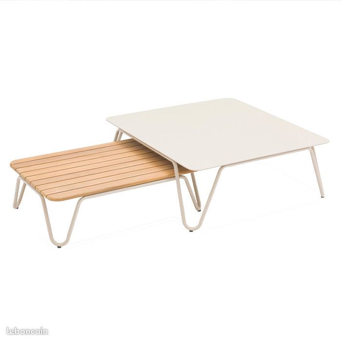 Table basse Inox/Alu - Riva - L.80 x l.80 x H.30 cm (image 3)