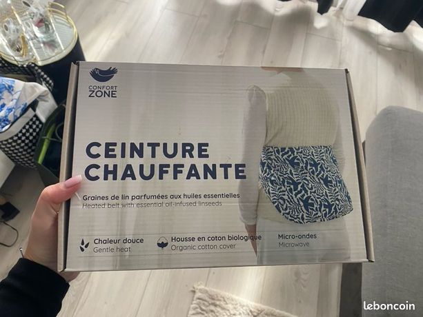 Ceinture Chauffante Vintage SEB Santé - Noire, En Molleton - Comme Neuf (Utilisée 1 Fois)