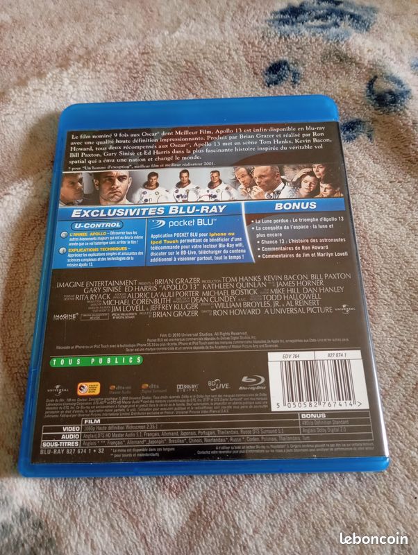 DVD Blu-ray Apollo 13 avec Tom Hanks - dragon245 (image 2)