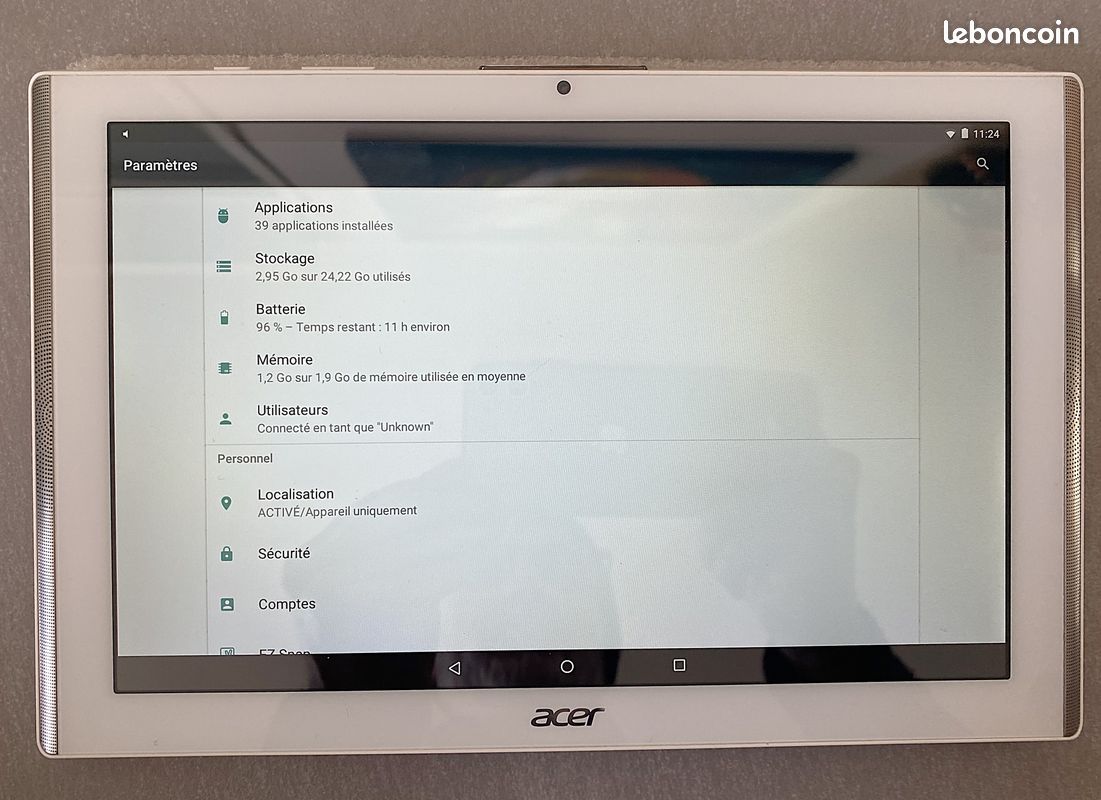 Vitre Tactile Pour Tablette Acer ICONIA ONE 10 B3-A40FHD-K4BX - Blanche