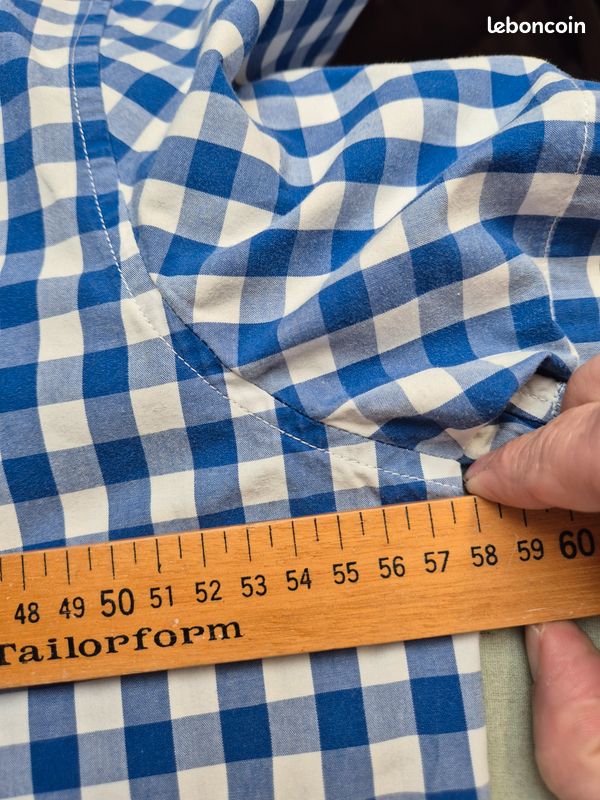 Chemise manches courtes Homme B&C Oxford bleu clair chemises