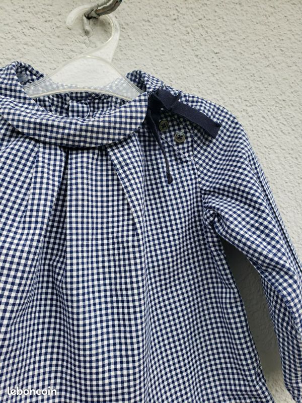 Blouse Jacadi vichy Taille 12M (image 2)