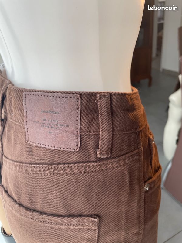 Jeans marron super wideleg marque "Stradivarius" taille 36 neuf avec étiquette (image 8)