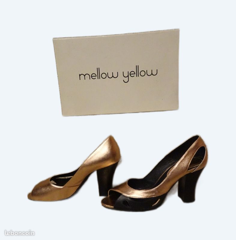 Escarpins à talons*Hablllées*Mellow Yellow* Pointure 37*Talons