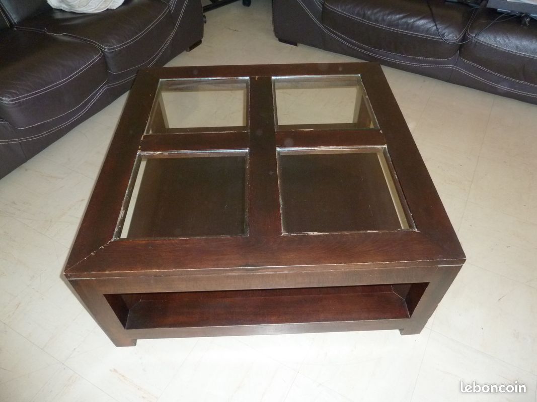Table basse wenge massif carre tbe (image 1)