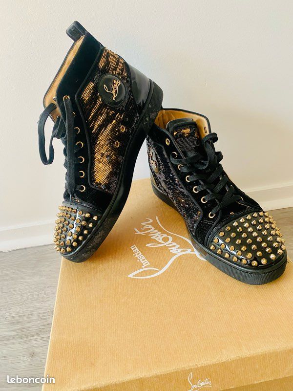 Magnifique Basket Christian Louboutin Montante Lou Spike Flat