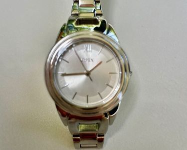 Vintage : MONTRE femme ''OPEX'' - cadran gris perle, bracelet rigide