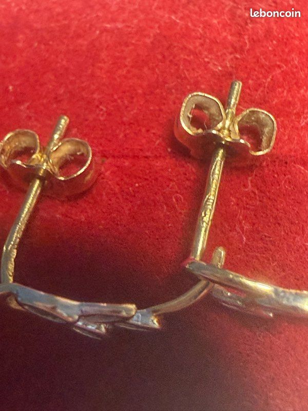 Boucle D'oreille Vintage Années 70 En Or 18 Carats - Pièce Unique - Occasion