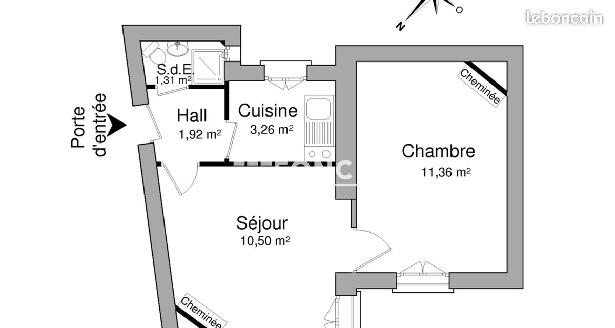 Appartement 2 pièces 28 m² · à Paris · 28 m² · 858 €/mois