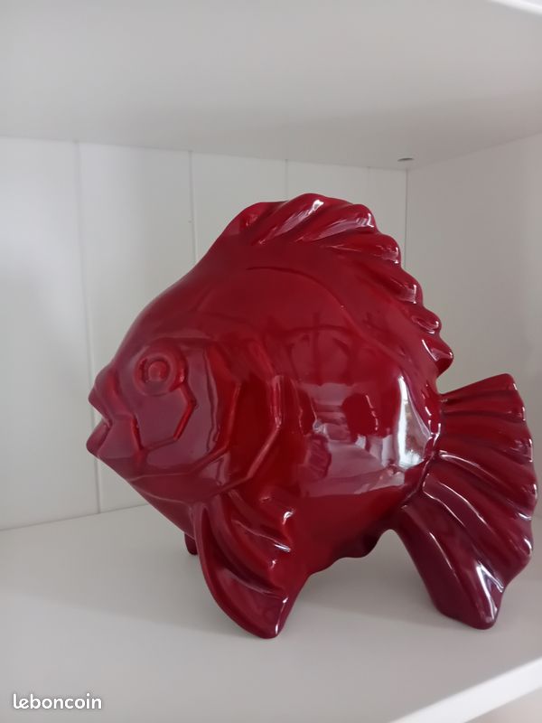 3 Poissons Artificiels Rouge Noir Or - Décoration Réaliste Carpe Faux Poisson Gresorth