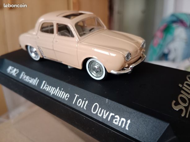 Modèle Réduit Solido Renault Dauphine 1964 - 1/43 - Toit Ouvrant - Occasion Très Bon État Boîtier